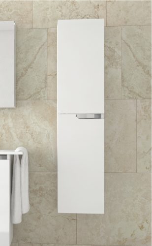 Piramida BETA fali fürdőszoba - ÁLLÓSZEKRÉNY - fehér - 35 x 150 x 30 cm