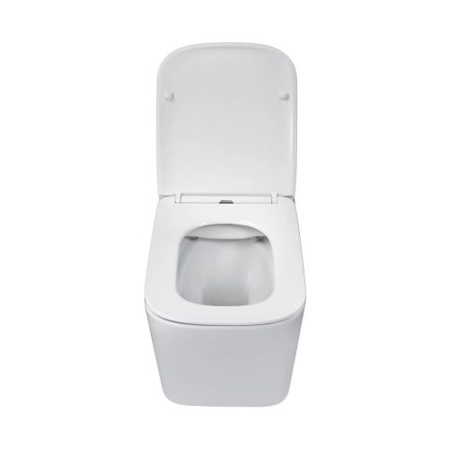 Eros ES QUADRO fali wc - ülőkével komplett - perem nélküli öblítés - 49,5 cm