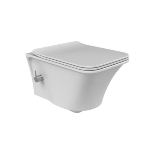 CeraStyle IBIZA fali WC - MATT FEHÉR - BEÉPÍTETT bidé funkcióval - perem nélküli