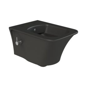   CeraStyle IBIZA fali WC - MATT FEKETE - BEÉPÍTETT bidé funkcióval - perem nélküli