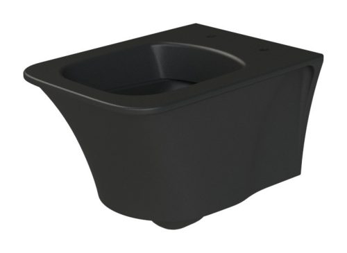 CeraStyle IBIZA fali WC - MATT FEKETE - BEÉPÍTETT bidé funkcióval - perem nélküli