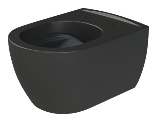 CeraStyle CITY fali WC - MATT FEKETE - BEÉPÍTETT bidé funkcióval - perem nélküli