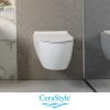 CeraStyle CITY fali WC - MATT FEHÉR - rimless - perem nélküli - rejtett szerelésű
