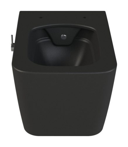 CeraStyle HERA fali WC - MATT FEKETE - BEÉPÍTETT bidé funkcióval - perem nélküli