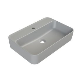   CeraStyle HERA - PULTRA ültethető - Top Counter - porcelán mosdó - MATT SZÜRKE - 60 x 42 cm