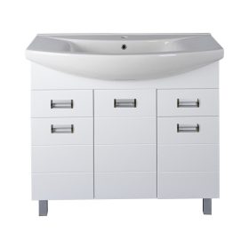   Viva SZQUARE 100 lábon álló fürdőszobabútor Sanovit ZENON 6095 porcelán mosdóval 97 x 51 cm