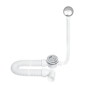   TEXO kádszifon - KRÓM - Klikk - klakk leeresztővel - flexibilis csővel - Ø 5/4" x 0,5 m x Ø 40 mm