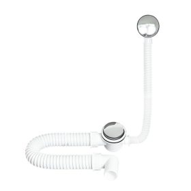   TEXO kádszifon - KRÓM - le- és túlfolyó flexibilis csővel - Ø 5/4" x 0,5 m x Ø 40 mm