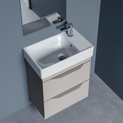 CeraStyle SHARP - JOBB CSAPLYUKAS - porcelán mosdókagyló - 50 x 25 cm