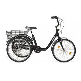   Koliken Biketek Gommer 24 fekete agyváltós alacsony átlépésű