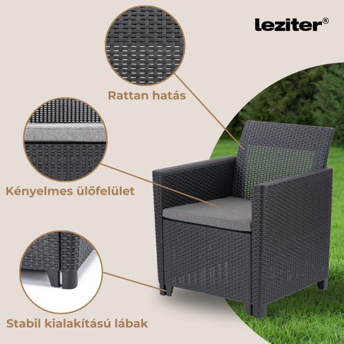 Claire 7 személyes kerti bútor garnitúra