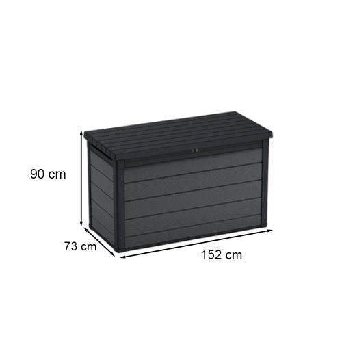 Cortina műanyag kerti láda 757L szürke