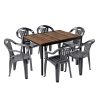Rowen 6+1 kerti bútor garnitúra szett dió-grafit