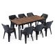 Ravello Large 8+1 kerti bútor garnitúra szett dió-fekete