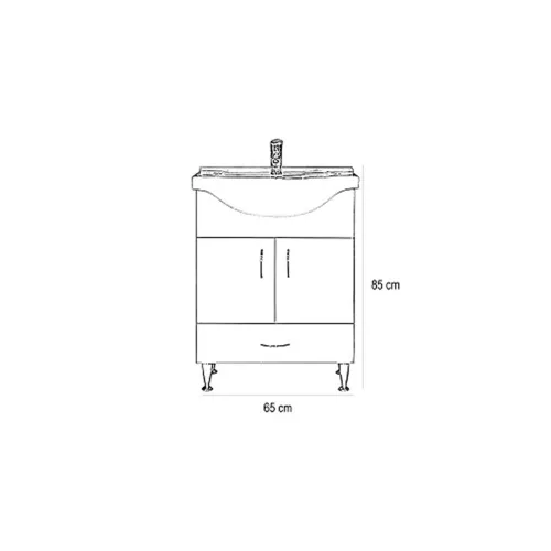 Bianca Plus 65 alsó szekrény mosdóval