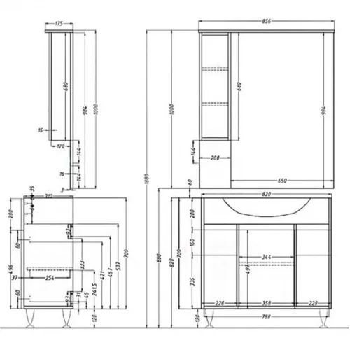 Bianca Plus 85 felsőszekrény, aida dió színben, jobbos nyitásirány
