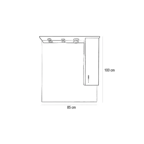 Bianca Plus 85 felsőszekrény, sonoma tölgy színben, jobbos nyitásirány