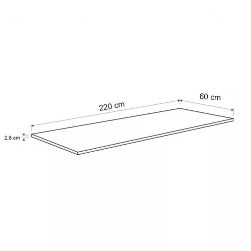 Konyhai munkalap 220 x 60 x 2,8 cm Beton