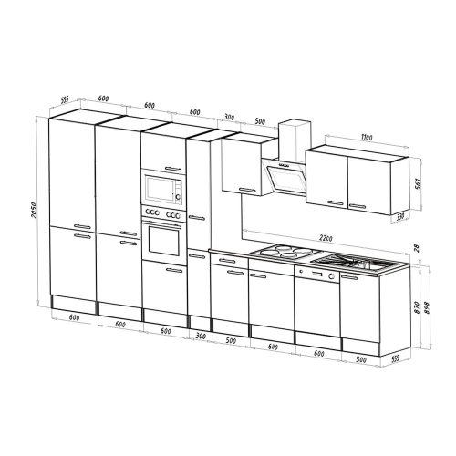 Yorki 430 konyhabútor alulfagyasztós hűtős kivitelben
