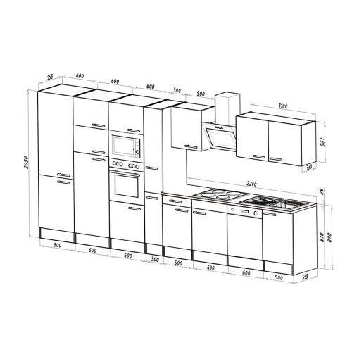 Yorki 430 konyhabútor felülfagyasztós hűtős kivitelben