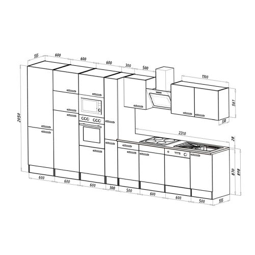 Yorki 430 konyhabútor felülfagyasztós hűtős kivitelben