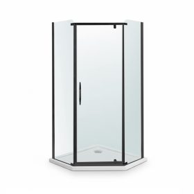   Celtic 100x100 cm ötszögletű zuhanykabin zuhanytálcával fekete