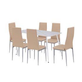 Renton 6+1 étkező garnitúra bézs-szürke