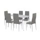 Renton 6+1 étkező garnitúra szürke-szürke