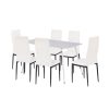 Renton 6+1 étkező garnitúra fehér-fekete