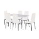 Renton 6+1 étkező garnitúra fehér-fekete