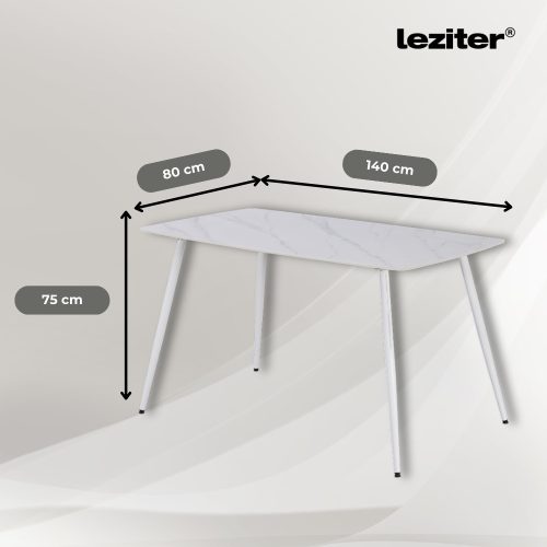 Megan 4+1 étkező garnitúra fehér-fekete