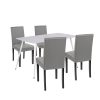 Megan 4+1 étkező garnitúra fehér-szürke