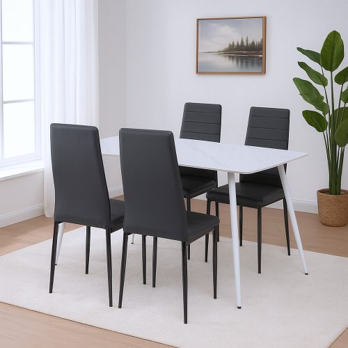 Jenna 4+1 étkező garnitúra fekete