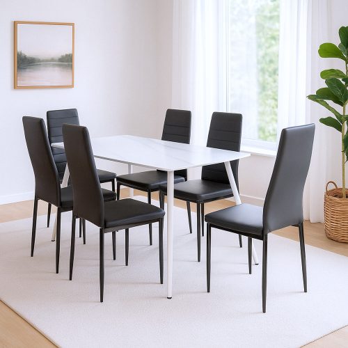 Jenna 6+1 étkező garnitúra fekete