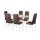 Jenna 6+1 étkező garnitúra barna