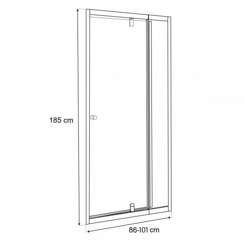 Flexi állítható zuhanyajtó 86-101x185 cm