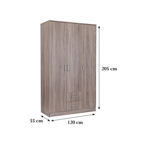 Miami gardróbszekrény 120x205 cm yorki tölgy-yorki tölgy