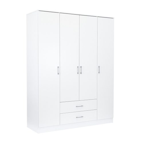 Miami gardróbszekrény 160x205 cm fehér-fehér
