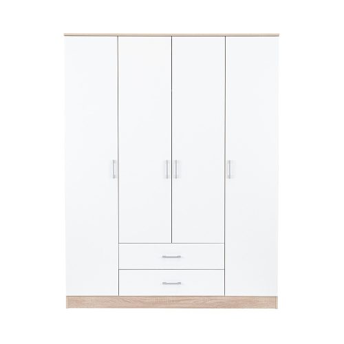 Miami gardróbszekrény 160x205 cm fehér-sonoma tölgy