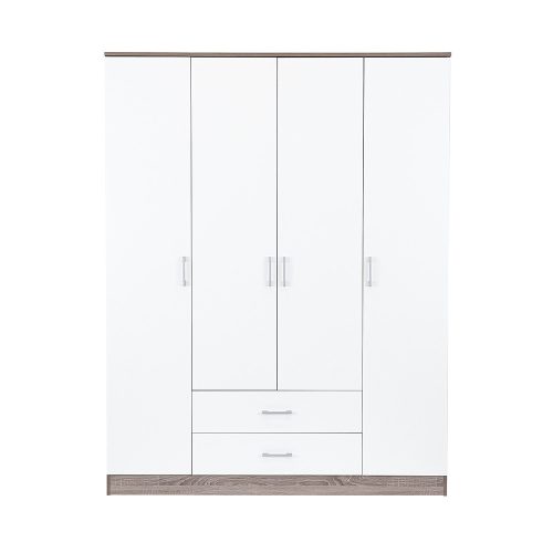 Miami gardróbszekrény 160x205 cm fehér-yorki tölgy