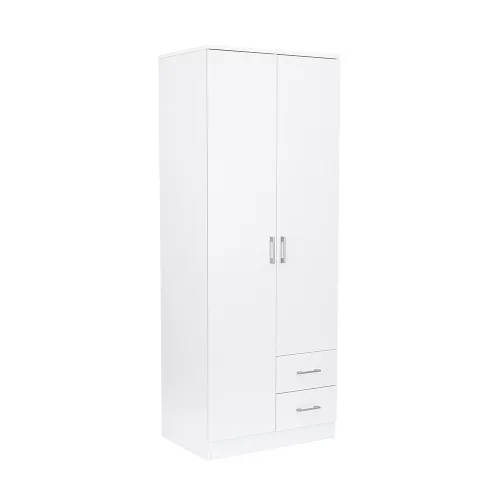 Miami gardróbszekrény 80x205 cm fehér-fehér