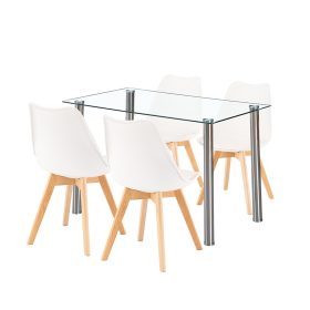 Velon 4+1 étkező garnitúra fehér-fehér