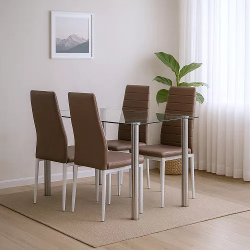 Nolen 4+1 étkező garnitúra barna