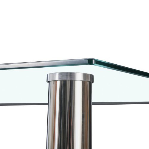 Berna 120 cm szögletes üveg étkezőasztal