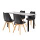 Zelma 4+1 étkező garnitúra fekete-fekete