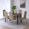 Denton 6+1 étkező garnitúra bézs-szürke