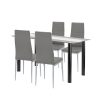Denton 4+1 étkező garnitúra szürke-szürke