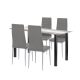 Denton 4+1 étkező garnitúra szürke-szürke