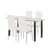 Denton 4+1 étkező garnitúra fehér-szürke