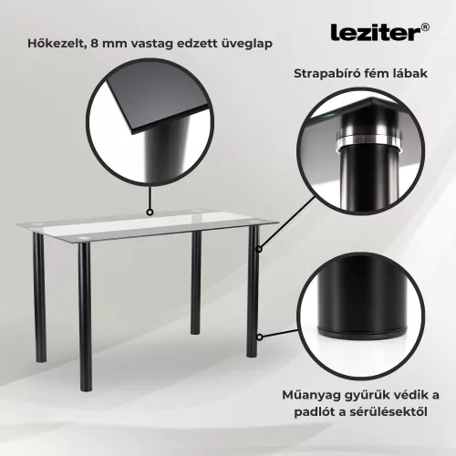 Denton 4+1 étkező garnitúra fehér-szürke